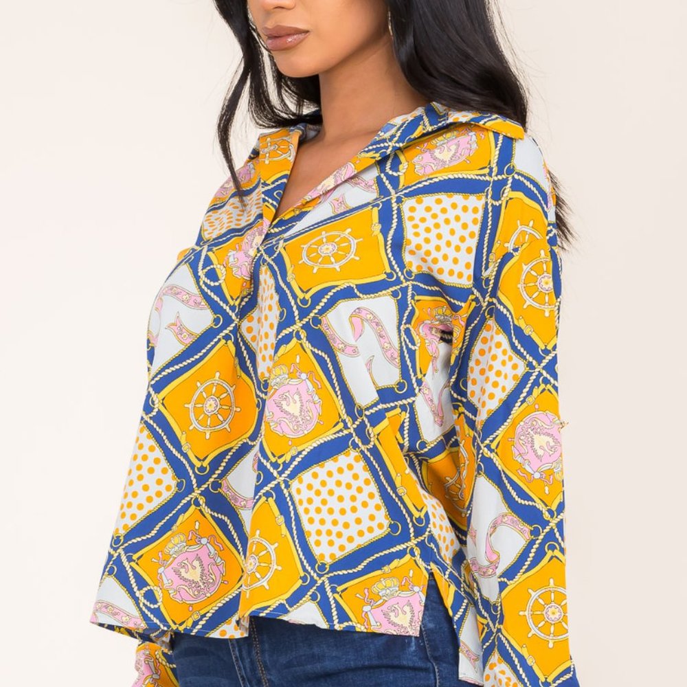 PRINTED BLOUSE - Picture 5 of 5